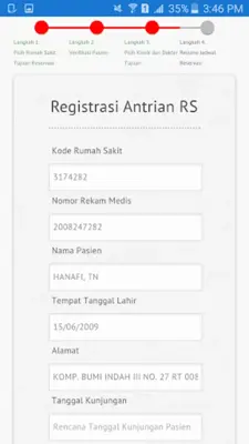 Pendaftaran Online android App screenshot 1