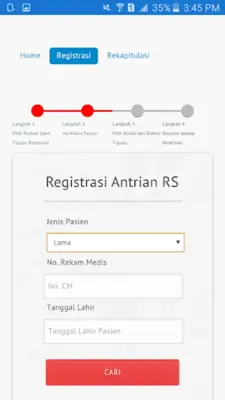 Pendaftaran Online android App screenshot 2